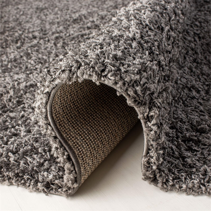 Safavieh Athens Shag 6' X 9' Power Loomed Rug in Dark Gray