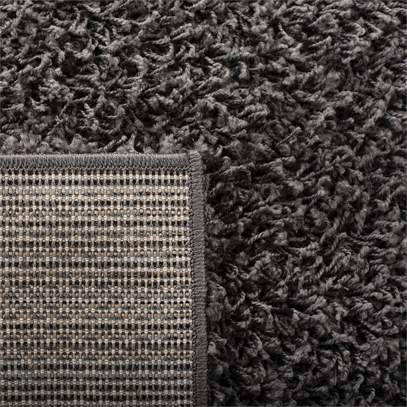 Safavieh Athens Shag 6' X 9' Power Loomed Rug in Dark Gray