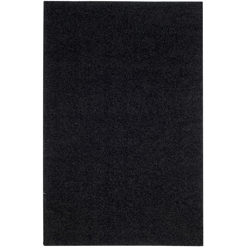 Safavieh Athens Shag 6' X 9' Power Loomed Polypropylene Rug in Black