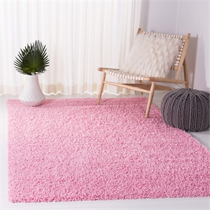 Safavieh Athens Shag 8' X 10' Power Loomed Polypropylene Rug in Pink