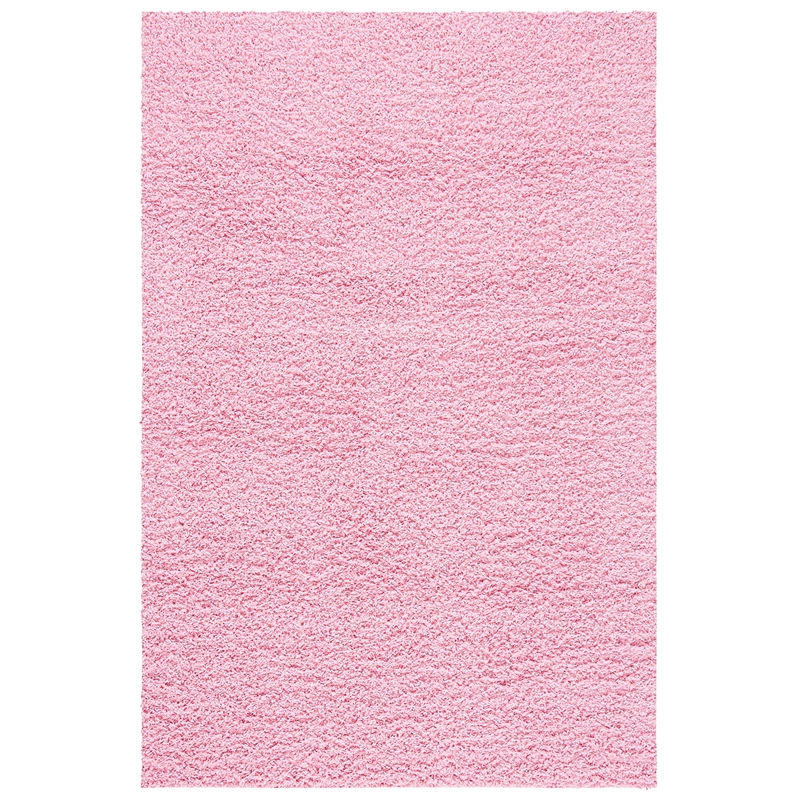 Safavieh Athens Shag 8' X 10' Power Loomed Polypropylene Rug in Pink