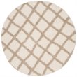 Safavieh Dallas Shag 10' X 14' Power Loomed Rug in Ivory and Beige