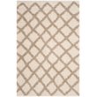 Safavieh Dallas Shag 3' X 5' Power Loomed Rug in Ivory and Beige