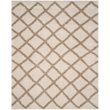 Safavieh Dallas Shag 3' X 5' Power Loomed Rug in Ivory and Beige