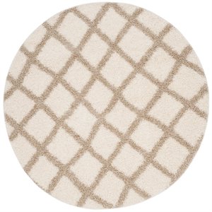 Safavieh Dallas Shag 6' Round Power Loomed Rug