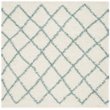 Safavieh Dallas Shag 3' X 5' Power Loomed Rug in Ivory and Seafoam