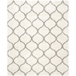 Safavieh Hudson Shag 6' X 9' Power Loomed Rug in Ivory and Gray