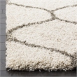 Safavieh Hudson Shag 6' X 9' Power Loomed Rug in Ivory and Gray