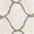 Safavieh Hudson Shag 7' Round Power Loomed Rug in Ivory and Gray