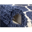 Safavieh Hudson Shag 3' X 5' Power Loomed Rug in Navy and Ivory