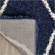 Safavieh Hudson Shag 3' X 5' Power Loomed Rug in Navy and Ivory