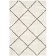 Safavieh Hudson Shag 6' X 9' Power Loomed Rug in Ivory and Gray