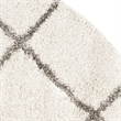 Safavieh Hudson Shag 7' Round Power Loomed Rug in Ivory and Gray