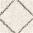 Safavieh Hudson Shag 7' Round Power Loomed Rug in Ivory and Gray