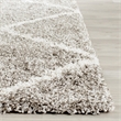 Safavieh Hudson Shag 11' X 15' Power Loomed Rug in Gray and Ivory