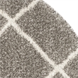 Safavieh Hudson Shag 7' Round Power Loomed Rug in Gray and Ivory