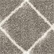 Safavieh Hudson Shag 7' Round Power Loomed Rug in Gray and Ivory