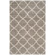 Safavieh Hudson Shag 3' X 5' Power Loomed Rug in Gray and Ivory