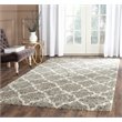Safavieh Hudson Shag 3' X 5' Power Loomed Rug in Gray and Ivory