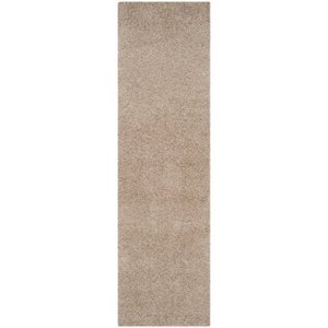 Safavieh Laguna Shag 6'7&quot Square Power Loomed Rug in Sand