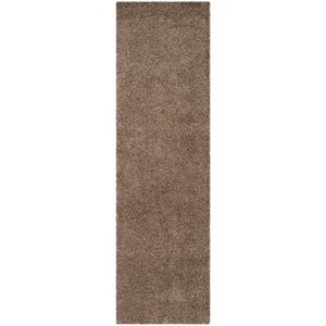 Safavieh Laguna Shag 4' X 6' Power Loomed Polypropylene Rug in Taupe