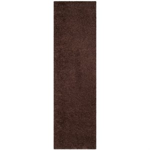 Safavieh Laguna Shag 4' X 6' Power Loomed Polypropylene Rug in Brown