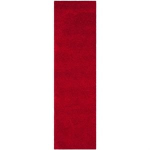 Safavieh Laguna Shag 3' X 5' Power Loomed Polypropylene Rug in Red