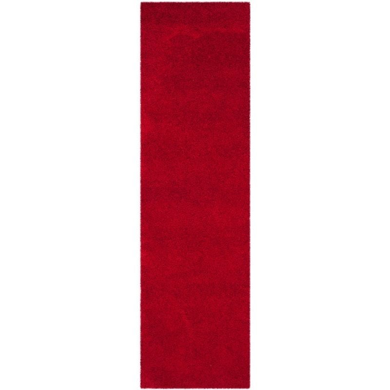 Safavieh Laguna Shag 8' X 10' Power Loomed Polypropylene Rug in Red