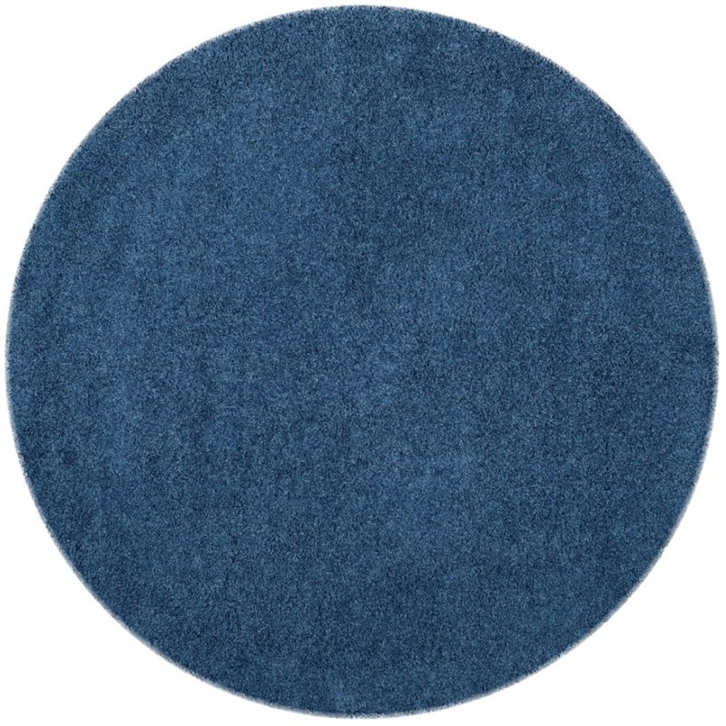 Safavieh Laguna Shag 3' X 5' Power Loomed Polypropylene Rug in Blue