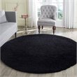 Safavieh Laguna Shag 4' X 6' Power Loomed Polypropylene Rug in Black