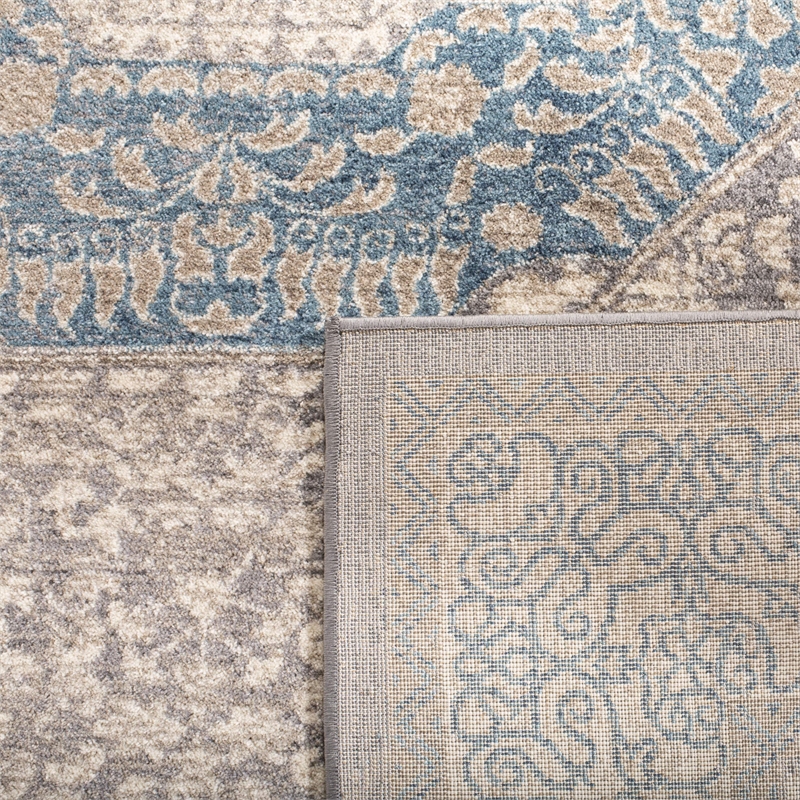 Safavieh Sofia 11' X 15' Power Loomed Rug in Light Gray and Blue