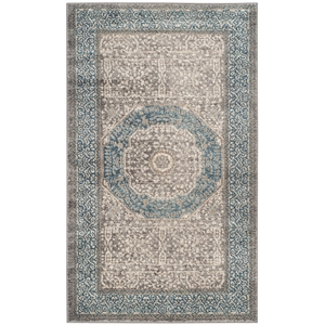 Safavieh Sofia 2'6&quot X 4' Power Loomed Rug in Light Gray and Blue