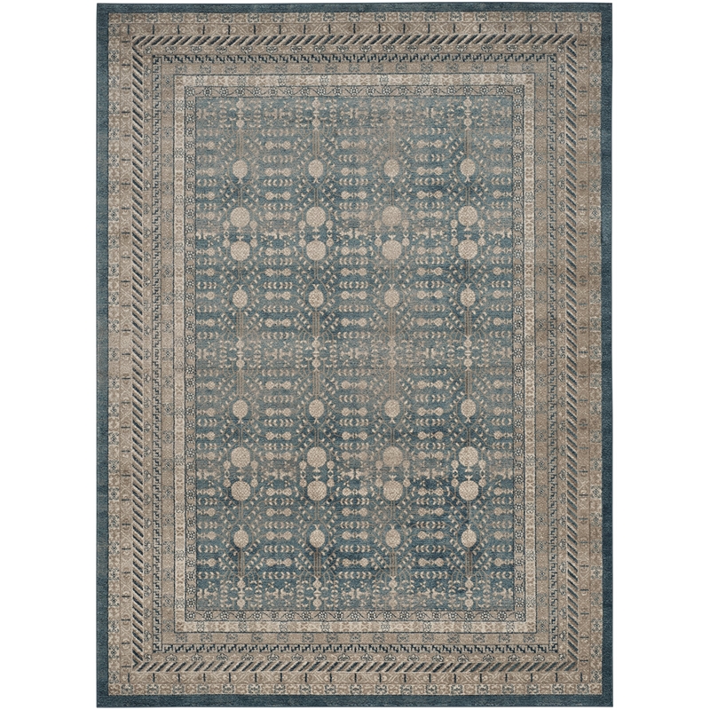 Safavieh Sofia 8' X 11' Power Loomed Rug in Blue and Beige