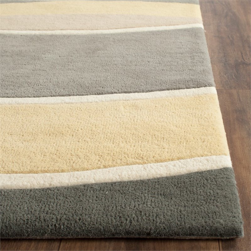 Safavieh Soho 2' X 3' Hand Tufted Wool Rug in Gray and Gold