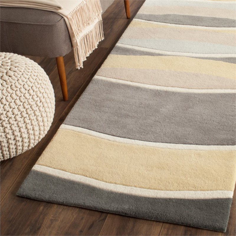 Safavieh Soho 2' X 3' Hand Tufted Wool Rug in Gray and Gold