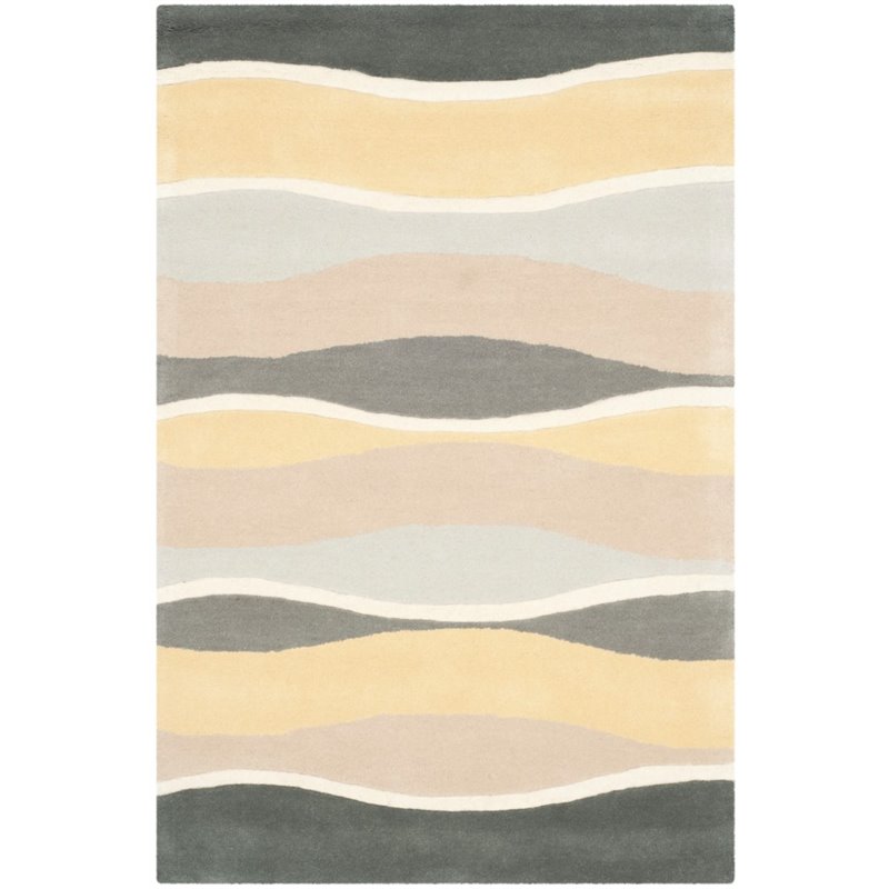 Safavieh Soho 2' X 3' Hand Tufted Wool Rug in Gray and Gold
