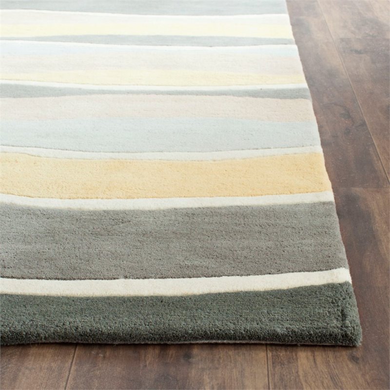 Safavieh Soho 2' X 3' Hand Tufted Wool Rug in Gray and Gold