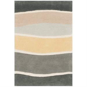 Safavieh Soho 5' X 8' Hand Tufted Wool Rug in Gray and Gold