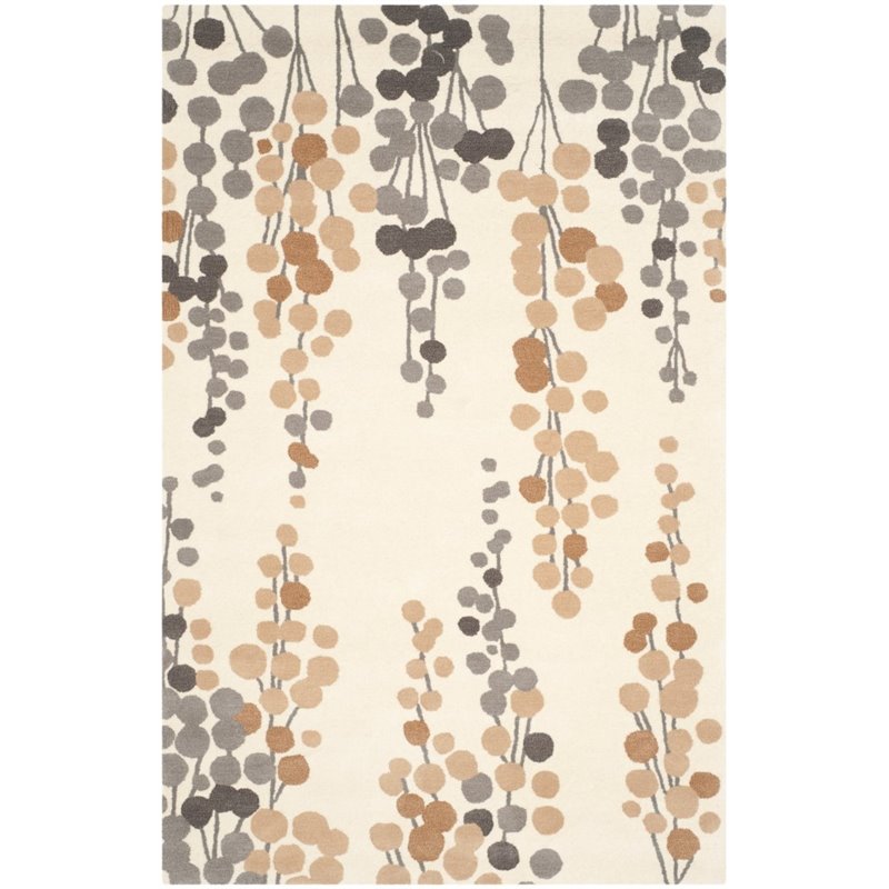 Safavieh Soho 2' X 3' Hand Tufted Wool Rug in Beige and Gray