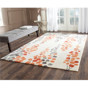 Safavieh Soho 5' X 8' Hand Tufted Wool Rug in Beige and Orange