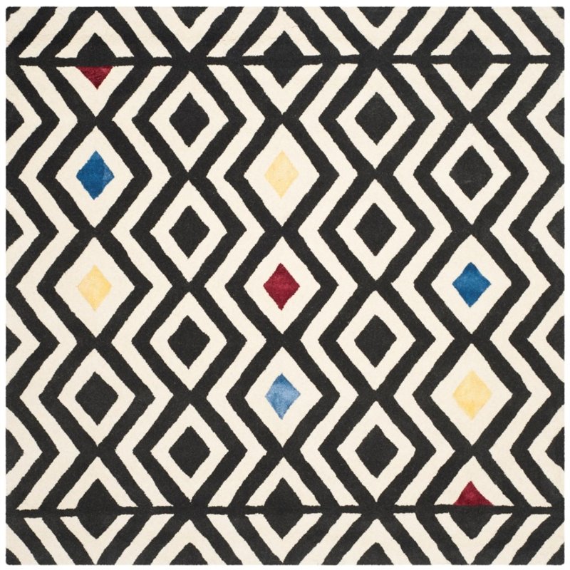 Safavieh Soho 2' X 3' Hand Tufted Wool Rug in Beige and Charcoal