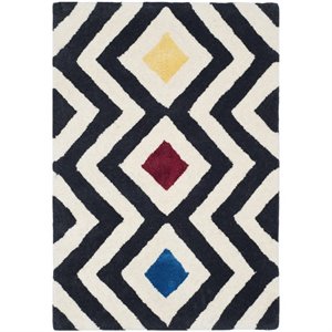 Safavieh Soho 2' X 3' Hand Tufted Wool Rug in Beige and Charcoal