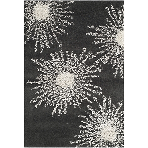 Safavieh Soho 2' X 3' Hand Tufted Wool Rug in Charcoal and Ivory