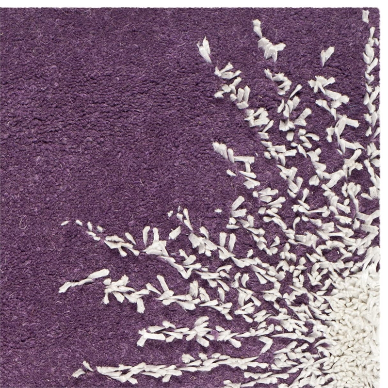 Safavieh Soho 2' X 3' Hand Tufted Wool Rug in Purple and Ivory