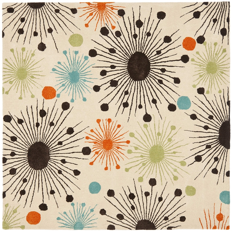 Safavieh Soho 8' Square Hand Tufted Wool Rug in Ivory