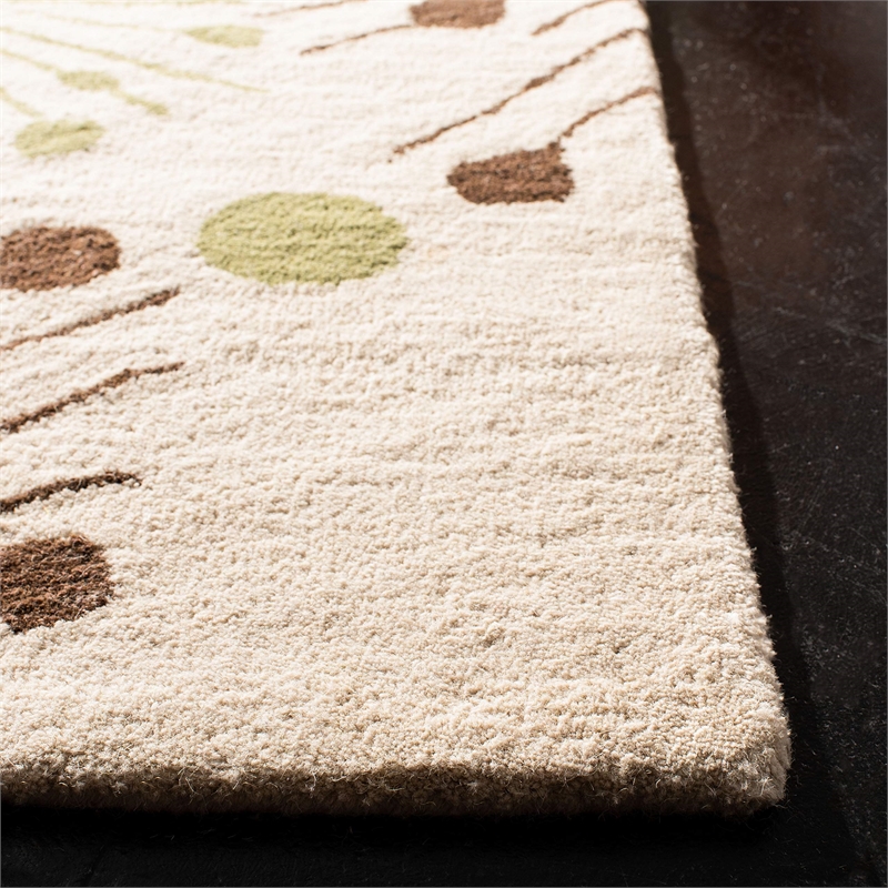 Safavieh Soho 8' Square Hand Tufted Wool Rug in Ivory