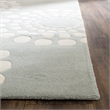Safavieh Soho 6' Square Hand Tufted Wool Rug in Gray and Ivory