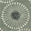 Safavieh Soho 8' Round Hand Tufted Wool Rug in Gray and Ivory