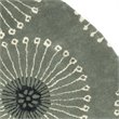 Safavieh Soho 8' Round Hand Tufted Wool Rug in Gray and Ivory