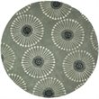Safavieh Soho 8' Round Hand Tufted Wool Rug in Gray and Ivory